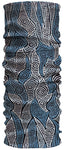 An Headsox Australian Indigenous Art inspired blue and white patterned fabric.