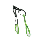 A green lanyard with a Sterling Chain Reactor handle attached to it.