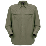 The Mont Men's Lifestyle Vented shirt in olive green offers UV resistance.