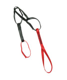 A Sterling red and black Chain Reactor climbing sling with a black handle.
