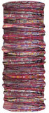 A close-up of Headsox Australian Indigenous Art, a colorful fabric showcasing Indigenous art.