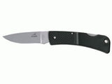 The Gerber L.S.T.™ by Gerber is a folding knife with a silver blade made from 400 series stainless steel and a black handle crafted from textured synthetic materials.