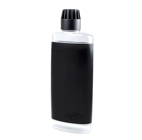 An opaque BPA-free GSI Flask bottle with a black cap on a white background.