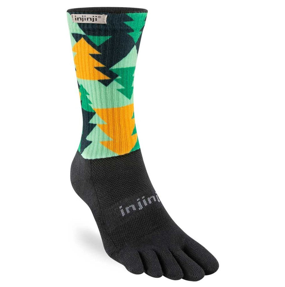 Injinji Spectrum Femme Trail Midweight Crew - Chaussettes Trail Fleuries Blossom M/L