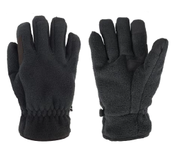 A pair of 3 Peaks Peak Fleece Gloves on a white background that provide warmth-to-weight ratio.