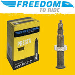Choose the Freedom To Ride Bike Tube with the freedom to ride on presta valves.