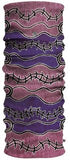 A purple and pink Headsox Australian Indigenous Art scarf.