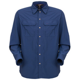 The Mont Men's Lifestyle Vented Shirt in blue offers Bug-Off anti-mosquito repellent protection.